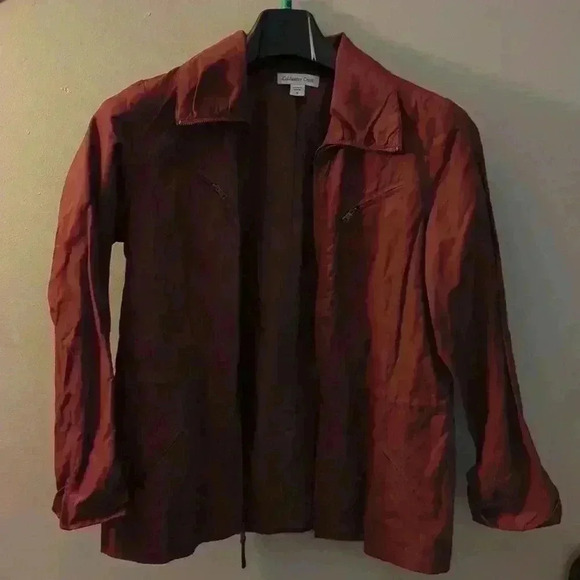 Coldwater Creek, Burgundy jacket, size small - Picture 2 of 4